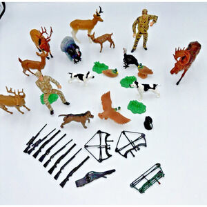 New-Ray Wild Hunting Playset 35 Piece Action Figures Dogs Ducks Deer Replacement